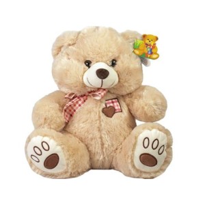 FE-6940 URSO CORAÇÃO BORDADO XADREZ