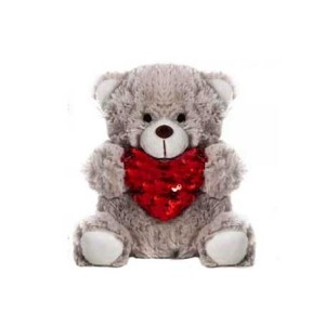 F-1662 URSO CORAÇÃO LANTEJOULAS