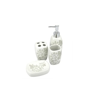 14819 JOGO P/BANHEIRO CERAMICA FLOR
