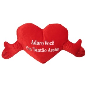 4242 CORACAO VELBOA COM MAO VERMELHO GRANDE ADORO VOCE