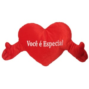4243 CORACAO VELBOA COM MAO VERMELHO GRANDE VOCE E ESPECIAL
