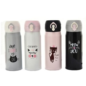 XM-51853 GARRAFA MEOW 350ML P/CONSERCACAO DE LIQUIDOS