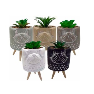 GDR0671 VASO CACHORRO C/PLANTA 11,5X8,2CM