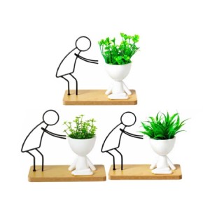 GDR0542 VASO BOB E MENINO DECORATIVO 20X10,5CM