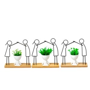 GDR0541 VASO BOB C/CRIANÇAS DECORATIVO 25X10CM