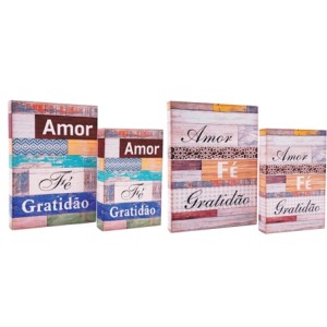 SH-21010 JOGO 2 CAIXAS LIVRO PORTA OBJETOS