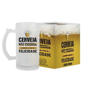 TM-111 CANECA PARA CERVEJA 500ML FELICIDADE