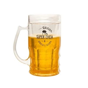 534 CANECA CHOPP SUPER CHEIA 500ML DE CERVEJA E ALEGRIA