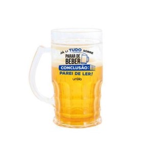 1012 CANECA SUPER CHEIA 400ML PAREI DE LER