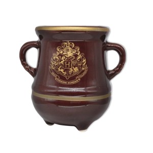 10024578 CANECA FORMATO 3D POÇAO HOGWARTS DOURADA 350ML