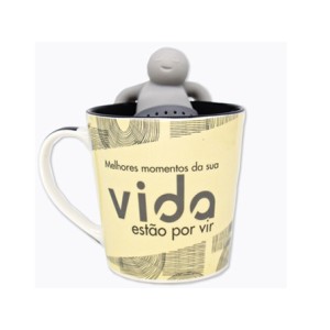 10024283 CANECA C/INFUSOR P/CHA MELHORES MOMENTOS 350ML