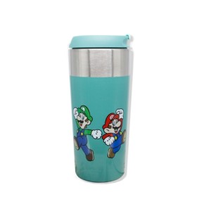 10024267 COPO VIAGEM SLIM MARIO & LUIGI 300ML