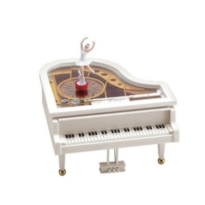 SDL01 CAIXA DE MUSICA PIANO CLASSICO BRANCO P