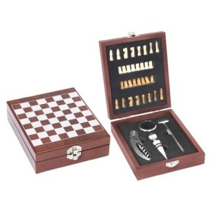SXQ6603 KIT VINHO 5PCS C/JOGO XADREZ