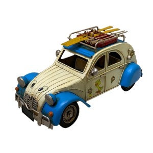 CRD-1810 FUSCA AZUL E BRANCO PATINHO DECORATIVO