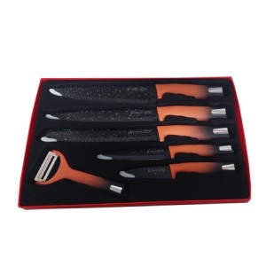 BM362329 CONJ C/6PCS FACAS INOX C/CABO PLASTICO E DESCASCADOR PLASTICO