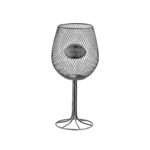 448-014 PORTA ROLHA TACA DECORATIVO 18,5X18,5X23/41CM