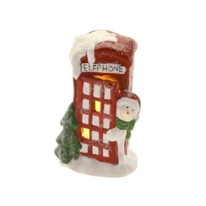 185-053  BONECO DE NEVE COM LUZ 8,5X9,5X14CM