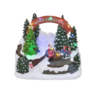 501-029 CENARIO NATAL COM LUZ SOM E MOVIMENTO 19X12,5X15CM