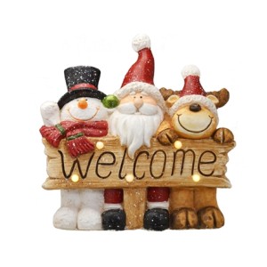 568-093 BONECOS NATALINOS COM LUZ 40X14X40CM