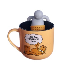 10024445 CANECA 350ML C/INFUSOR P/CHA GARFIELD