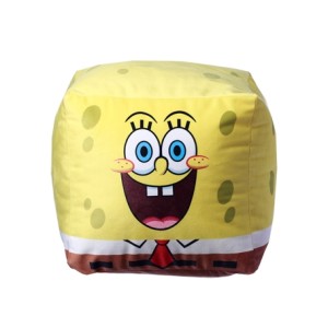 10064962 ALMOFADA FORMATO CUBO BOB ESPONJA FIBRA