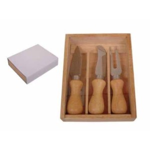 143002 KIT TALHERES P/QUEIJO 3PCS 16X12,5X3,5CM