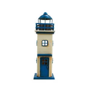 AT2104B-2863 FAROL COFRINHO DETALHES EM AZUL 34X10,5X10,5CM