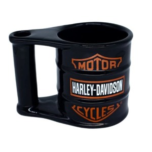 10024988 CANECA FORMATO 3D 350ML TAMBOR HARLEY DAVIDSON PRETA
