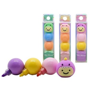 MJ-XC19 MARCA TEXTO LAGARTA COLORIDA 3PEÇAS