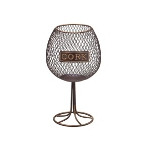 448-009 PORTA ROLHA TACA DECORATIVO 14,5X14,5X27CM