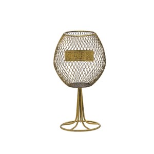 448-028 PORTA ROLHA TACA DECORATIVA 18,5X18,5X23/41CM