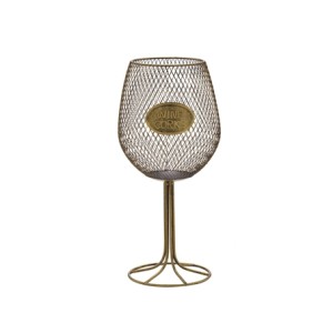 448-029 PORTA ROLHA TACA DECORATIVA 14,5X14,5X15/27CM