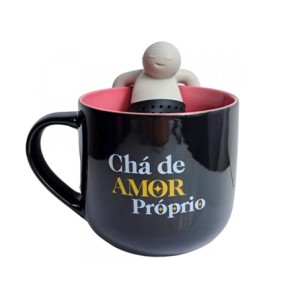 10024964 CANECA 350ML C/INFUSOR P/CHA DE AMOR PROPRIO
