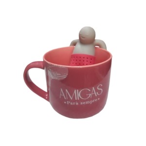 10024967 CANECA 350ML C/INFUSOR P/CHA AMIGAS PARA SEMPRE