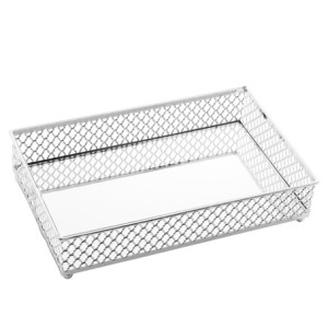 4546 BANDEJA BARCELONA PRATEADA 21X13X5CM