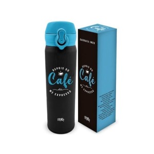SB-141 GARRAFA SEMI TERMICA 450ML DEPOIS DO CAFE EU ME EXPRESSO