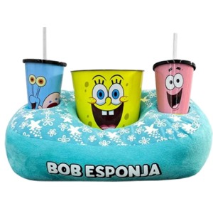 10064976 KIT ALMOFADA PIPOCA FIBRA SUED BOB ESPONJA