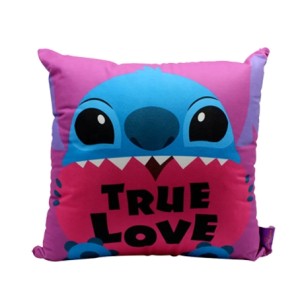 10063952 ALMOFADA FIBRA VELUDO 40X40CM STITCH LOVE