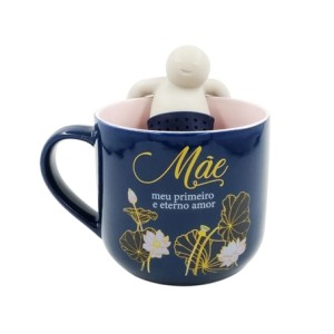 10024924 CANECA C/INFUSOR P/CHA 350ML MAE ETERNO AMOR