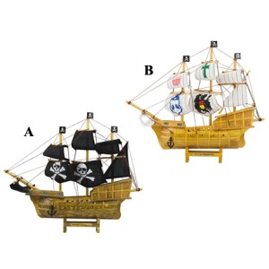 ATB3308G-3 BARCO PIRATA DCORATIVO 28,5X7X33CM 2 MODELOS