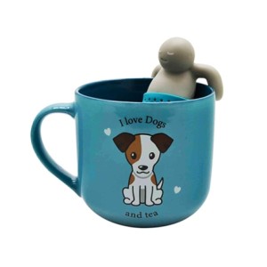 10025044 CANECA C/INFUSOR P/CHA 350ML I LOVE DOGS AND TEA