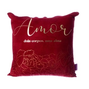 10064946 ALMOFADA FIBRA SUEDE 40X40CM AMOR