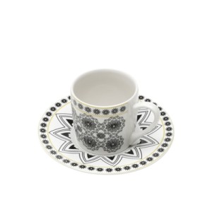 17334 CONJ XICARAS CAFE BLACK KALEIDOSCOPE