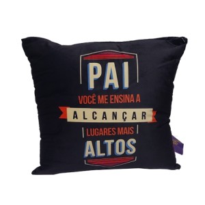 10064960 ALMOFADA FIBRA VELUDO 40X40CM PAI ME ENSINA
