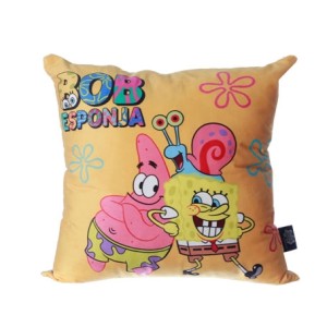10065108 ALMOFADA FIBRA VELUDO 40X40CM SPONGE BOB