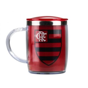 QH002L-5 CANECA TERMICA C/TAMPA FLAMENGO 450ML