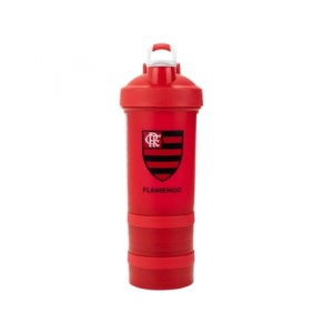 DB3007-5 GARRAFA SHAKE C/COMPARTIMENTO 500ML FLAMENGO