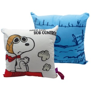 10064073 ALMOFADA FIBRA VELUDO 40X40CM SOB CONTROLE SNOOPY