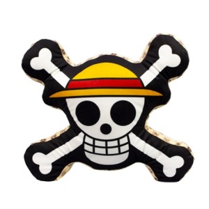10065120 ALMOFADA FORMATO FIBRA LUFFY SKULL